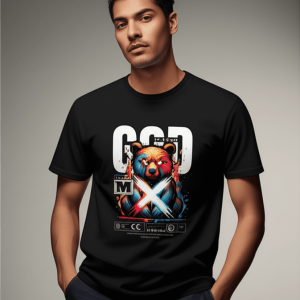 God Is Good Bear Graphic T-Shirt – Unisex Black Tee | Zenextt® Urban Streetwear 4