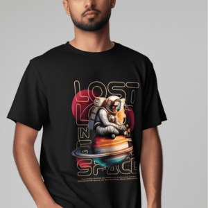 Lost in My Own Space T-Shirt – Unisex Black Tee | Zenextt® Cosmic Streetwear 2